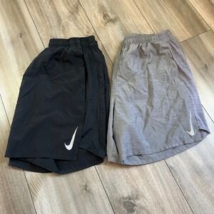 Nike Mens Dri-FIT Running Shorts Lot of 2 Black Gray 7 In Size Medium Bin H-200